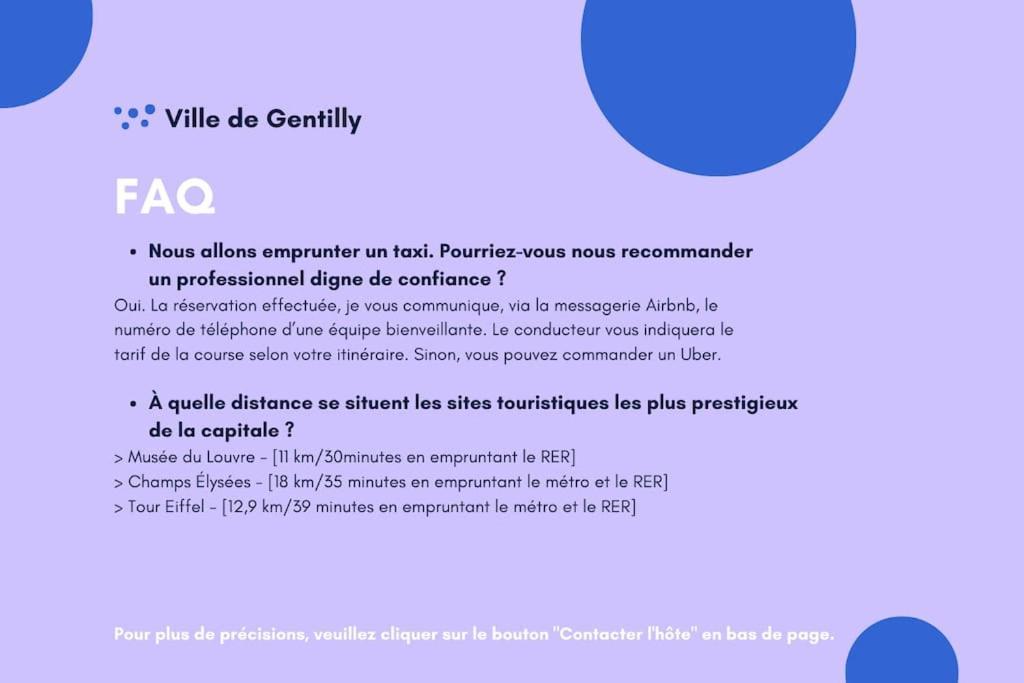 Appartement Cosy Au Calme, Proche De Paris Et Du Rer B Gentilly Kültér fotó