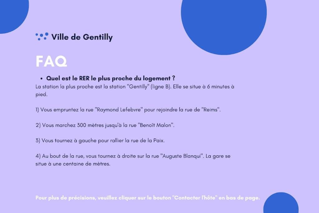 Appartement Cosy Au Calme, Proche De Paris Et Du Rer B Gentilly Kültér fotó