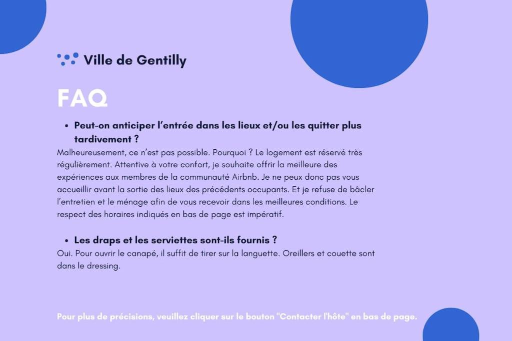 Appartement Cosy Au Calme, Proche De Paris Et Du Rer B Gentilly Kültér fotó